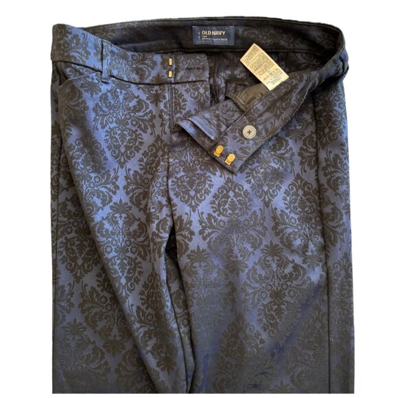 Old Navy Mid Rise Pixie Jacquard Pants size 4 in Blue Jacquard - Picture 6 of 10